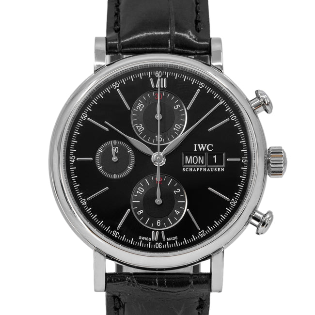 IWC Men's IW391029 Portofino Chrono Black Dial Watch