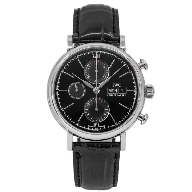 IWC Men's IW391029 Portofino Chrono Black Dial Watch