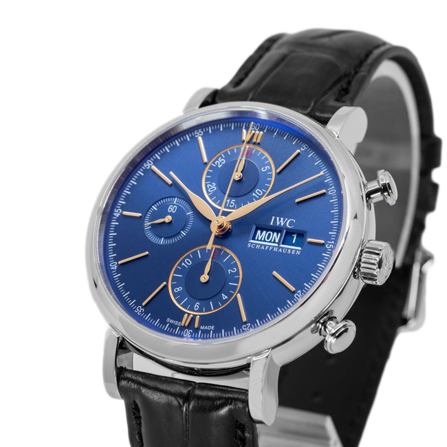 IWC Men's IW391036 Portofino 42mm Blue Dial Auto Chronograph