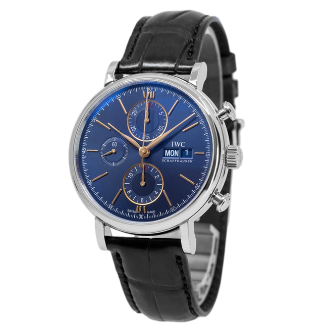 IWC Men's IW391036 Portofino 42mm Blue Dial Auto Chronograph