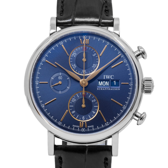 IWC Men's IW391036 Portofino 42mm Blue Dial Auto Chronograph