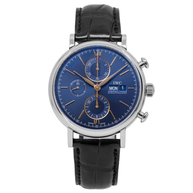 IWC Men's IW391036 Portofino 42mm Blue Dial Auto Chronograph