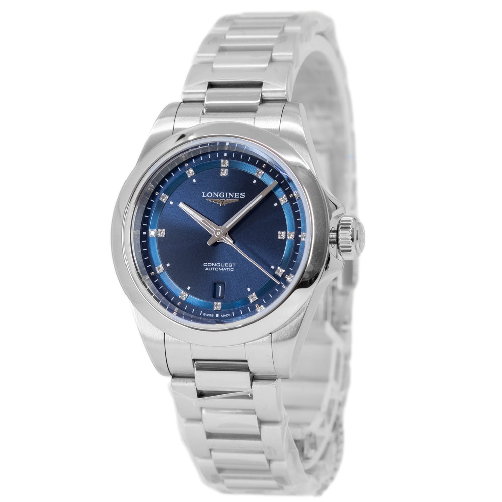 Longines Women's L3.320.4.97.6 Conquest Blue Dial Automatic