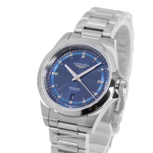 Longines Women's L3.320.4.97.6 Conquest Blue Dial Automatic