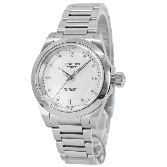 Longines Women's L3.430.4.87.6 Conquest 34mm Diamonds Auto