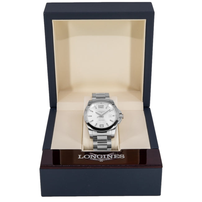 Longines Men's L3.759.4.76.6 Conquest Silver Dial Quartz