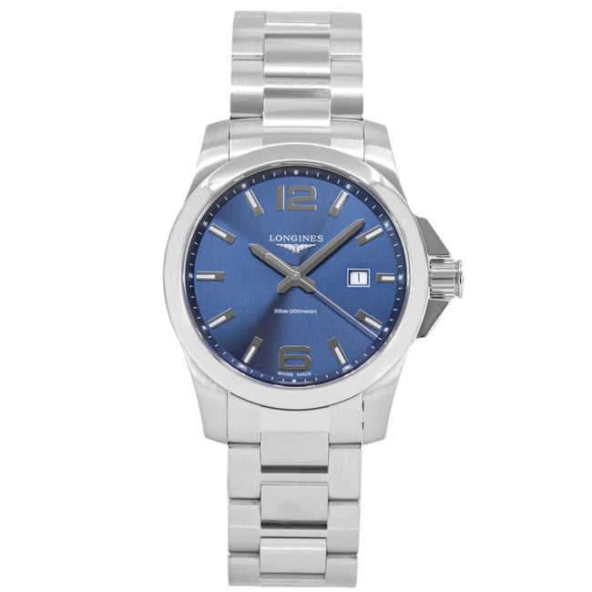 Longines Men's L3.760.4.96.6 Conquest Blue Dial Quartz