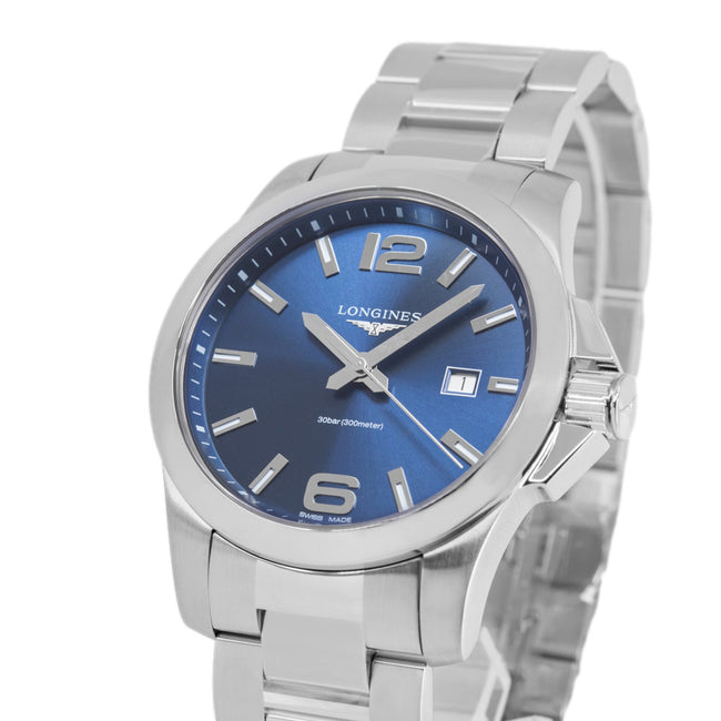 Longines Men's L3.760.4.96.6 Conquest Blue Dial Quartz