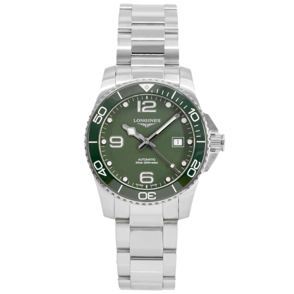 Longines Men's L3.781.4.06.6 HydroConquest  Green Dial Watch