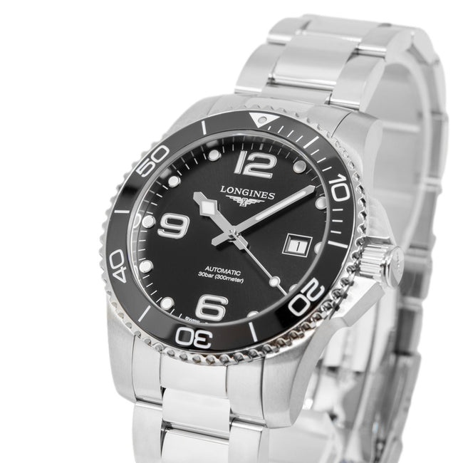 Longines Men's L3.781.4.56.6 HydroConquest Black Dial Watch