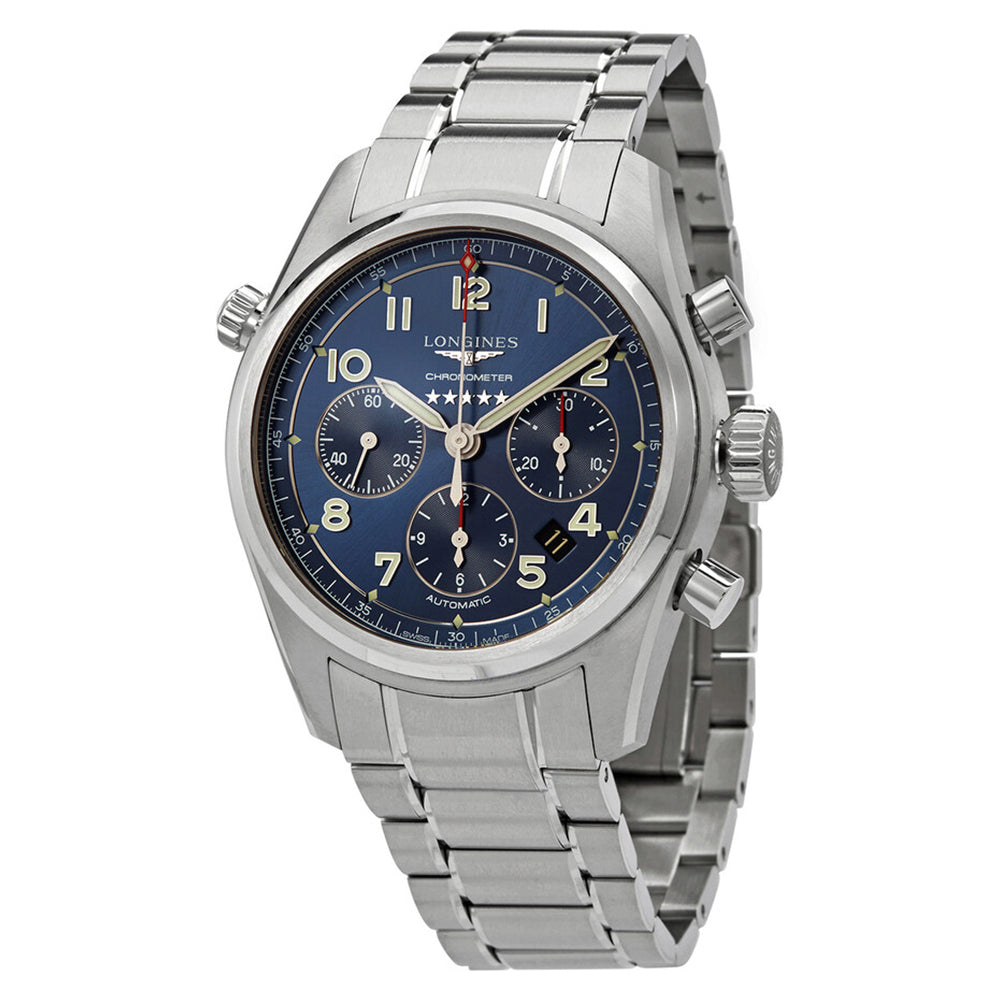 Longines Men's L3.820.4.93.6 Spirit Blue Dial Chronograph