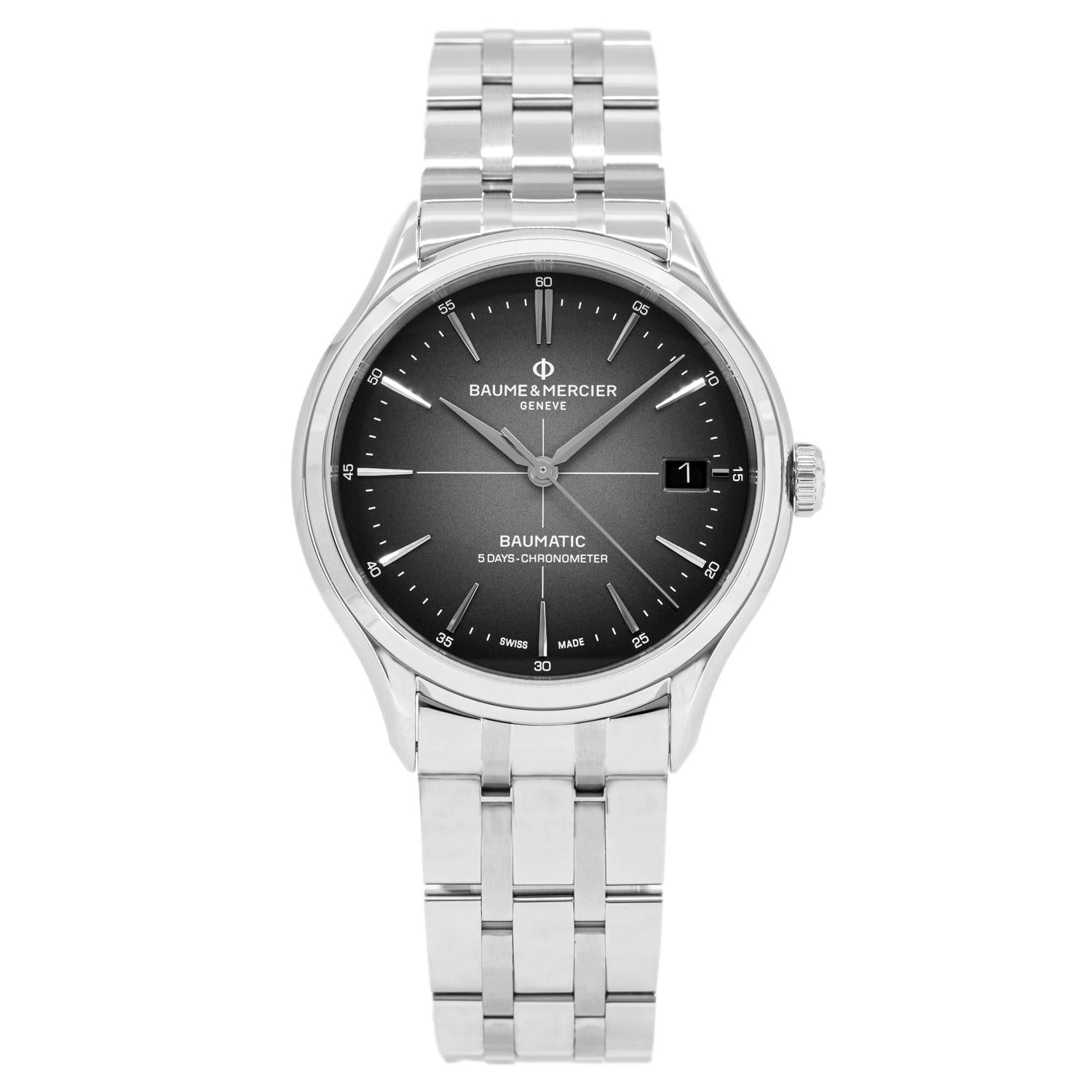 Baume & Mercier Men's M0A10551 Clifton Grey Dial Auto