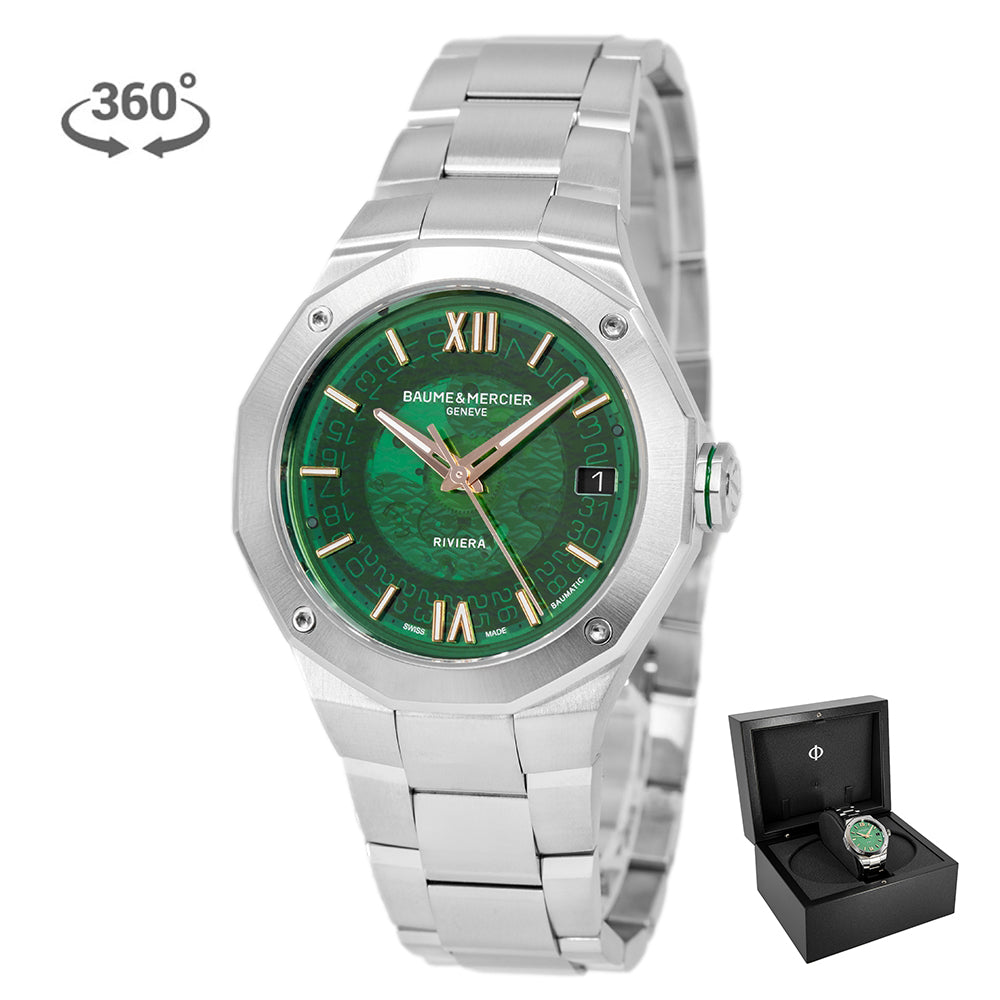 Baume & Mercier Men's 10770 Riviera 39 mm Green Dial Auto