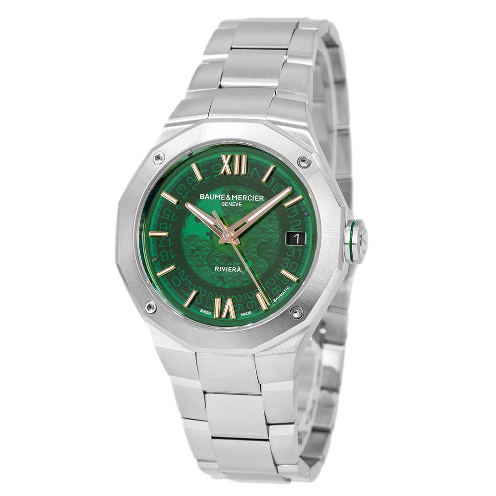 Baume & Mercier Men's 10770 Riviera 39 mm Green Dial Auto