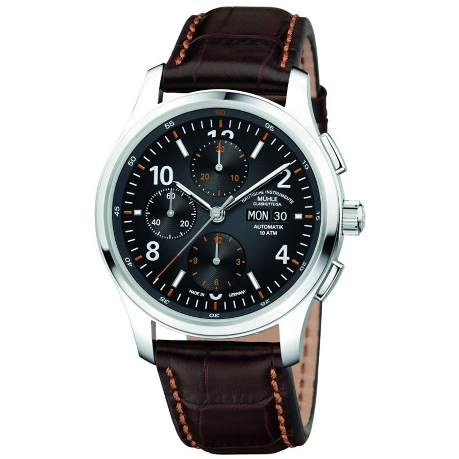 M1-43-06-LB-I-Muhle Glashutte Men's M1-43-06-LB-I 29er Black Chronograph