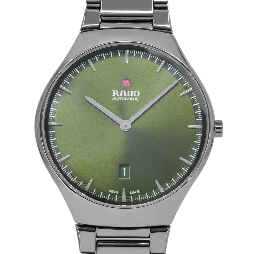 Rado Men's R27088312 True Thinline Green Dial Automatic