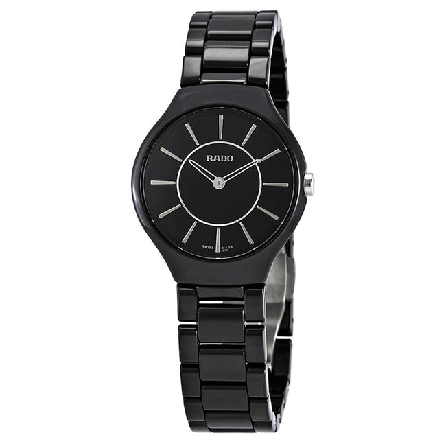 Rado Women's R27742162 True Thinline Black Ceramic Quartz