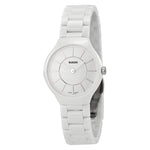 Women's R27958112 True Thinline White Ceramic Quartz