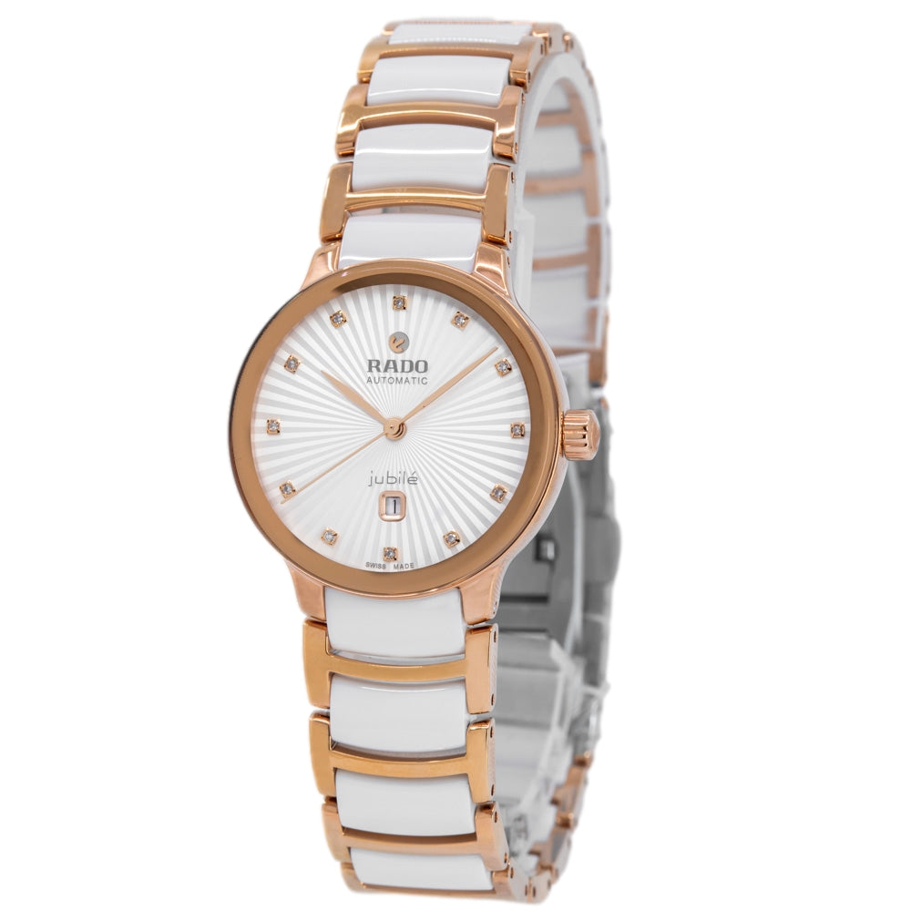 Rado Women's R30019744 Centrix White Dial Diamonds Automatic