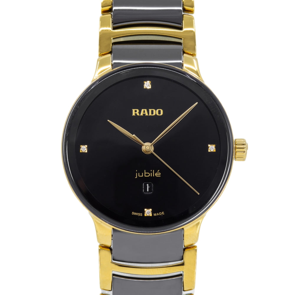 Rado Women's R30025712 Centrix Black Dial Diamonds Quartz