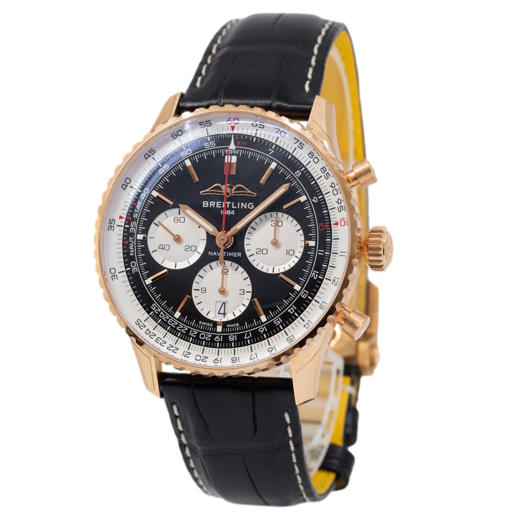 Breitling RB0138211B1P1 Navitimer B01 43mm Red Gold Chrono