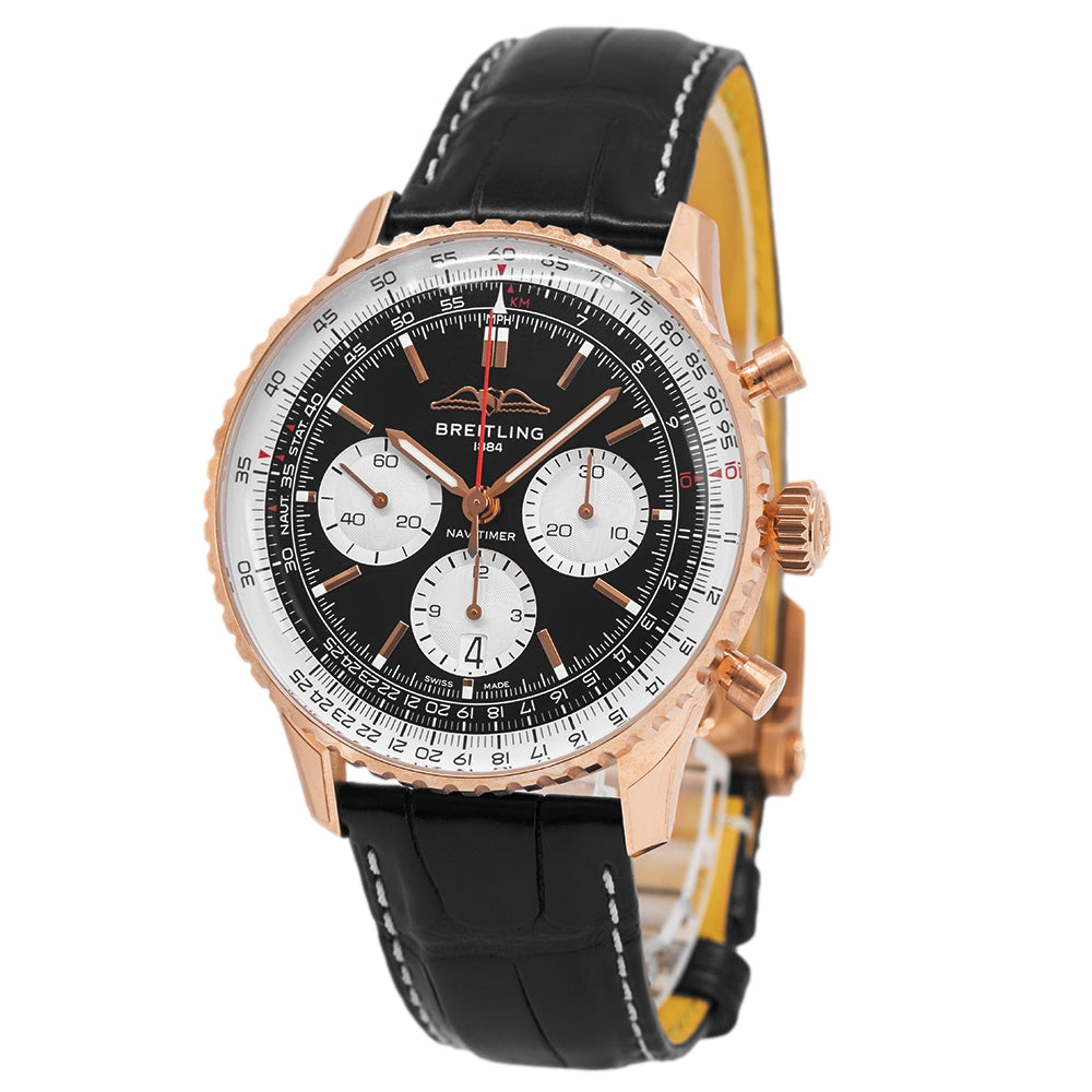 Breitling RB0138211B1P1 Navitimer B01 43mm Red Gold Chrono