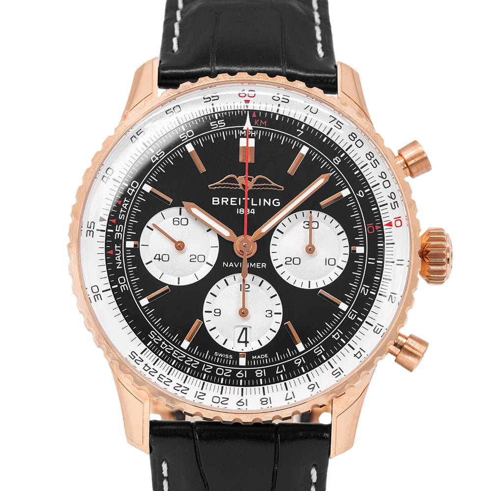 Breitling RB0138211B1P1 Navitimer B01 43mm Red Gold Chrono