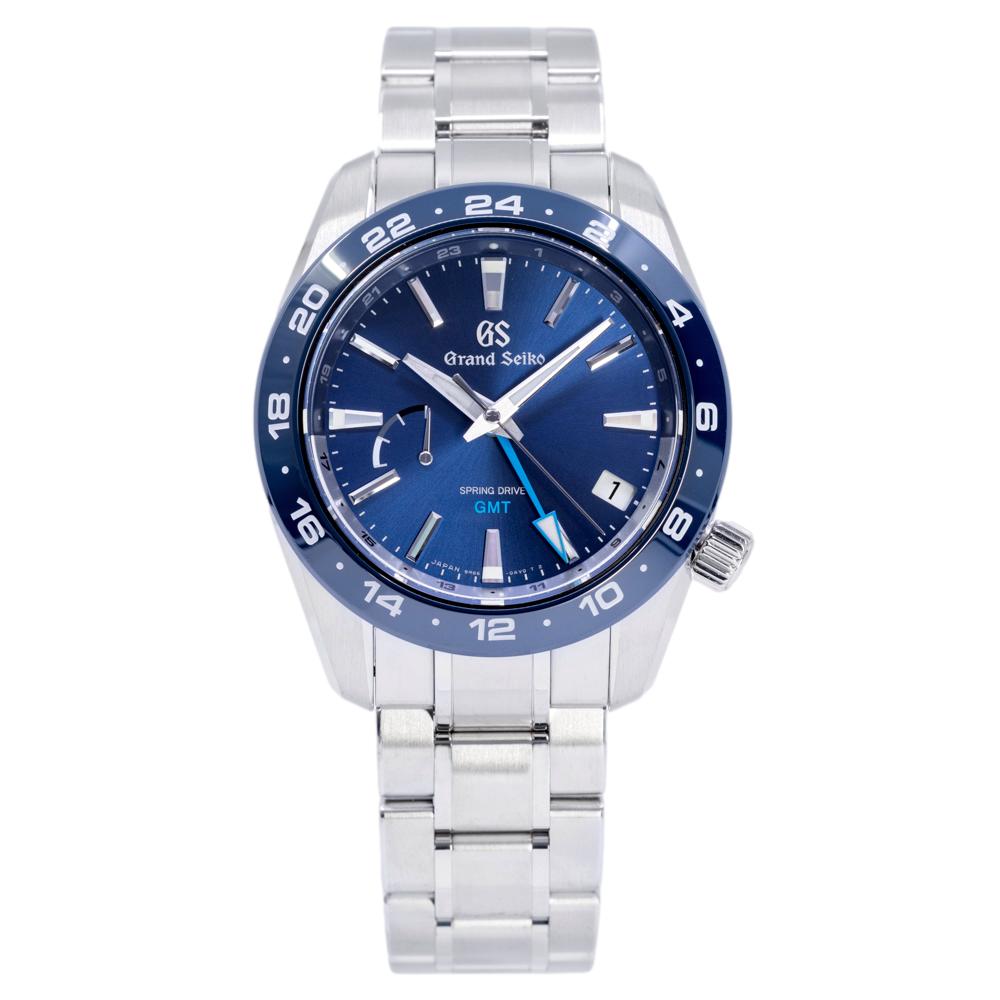 Grand Seiko Men's SBGE255G Sport GMT Blue Dial Watch