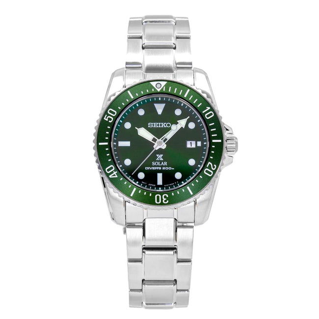 Seiko Men's SNE583P1 Prospex Green Dial Watch