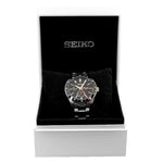 Seiko Men's SPB221J1 Presage GMT Black Dial Watch