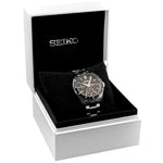 Seiko Men's SPB221J1 Presage GMT Black Dial Watch