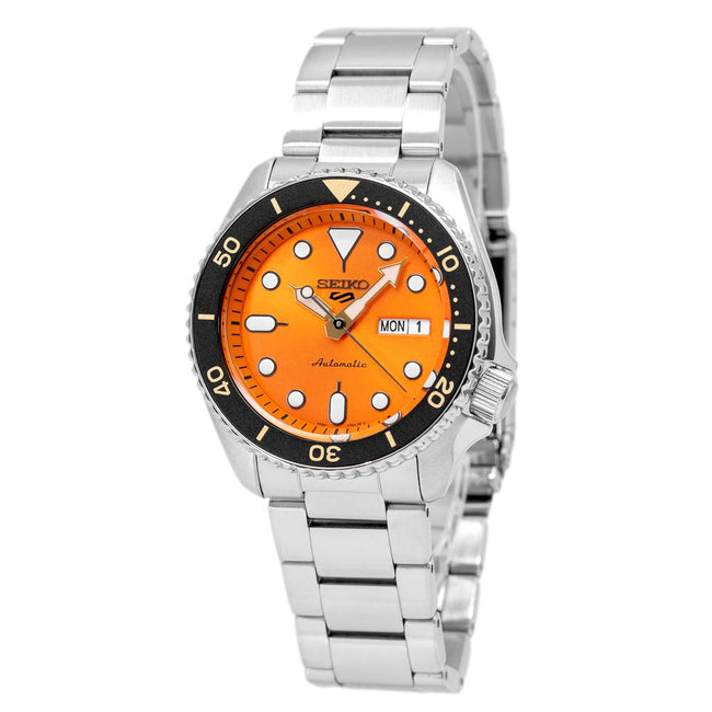 Seiko Men's SRPD59K1 5 Sports Orange Dial Watch