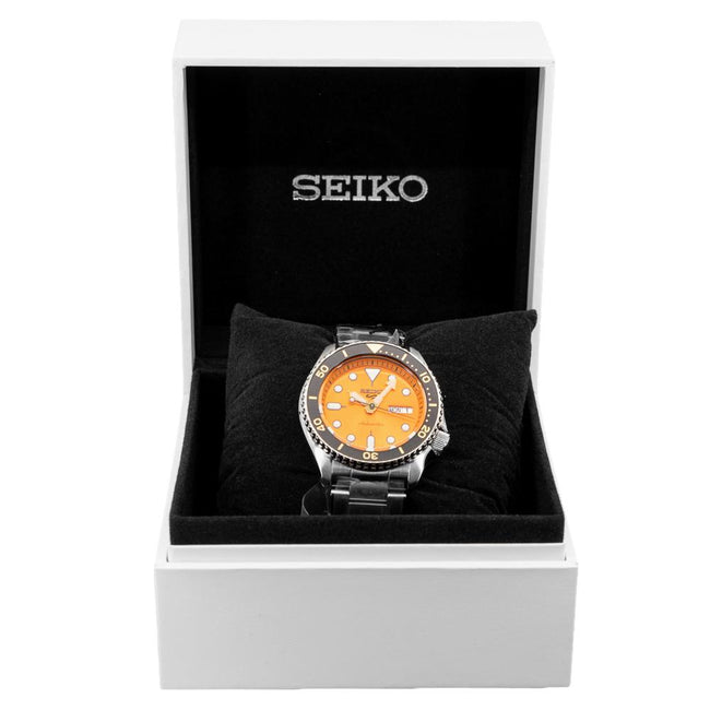 Seiko Men's SRPD59K1 5 Sports Orange Dial Watch