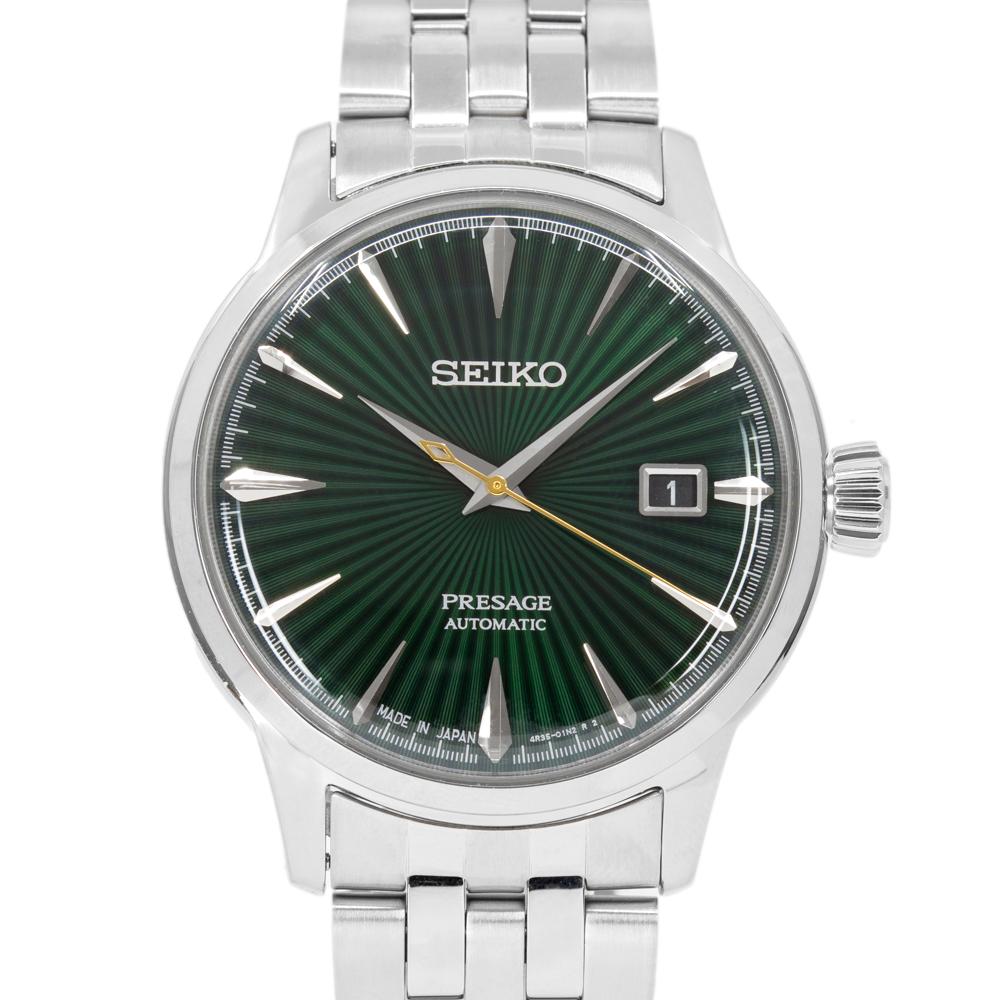 Seiko Men's SRPE15J1 Presage Green Dial Watch