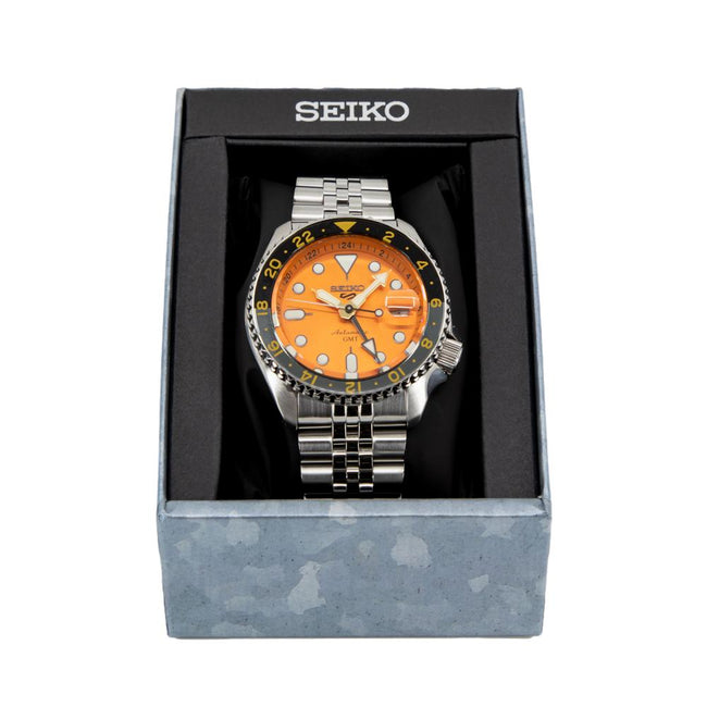 Seiko Men's SSK005K1 Sports Orange Dial GMT Watch