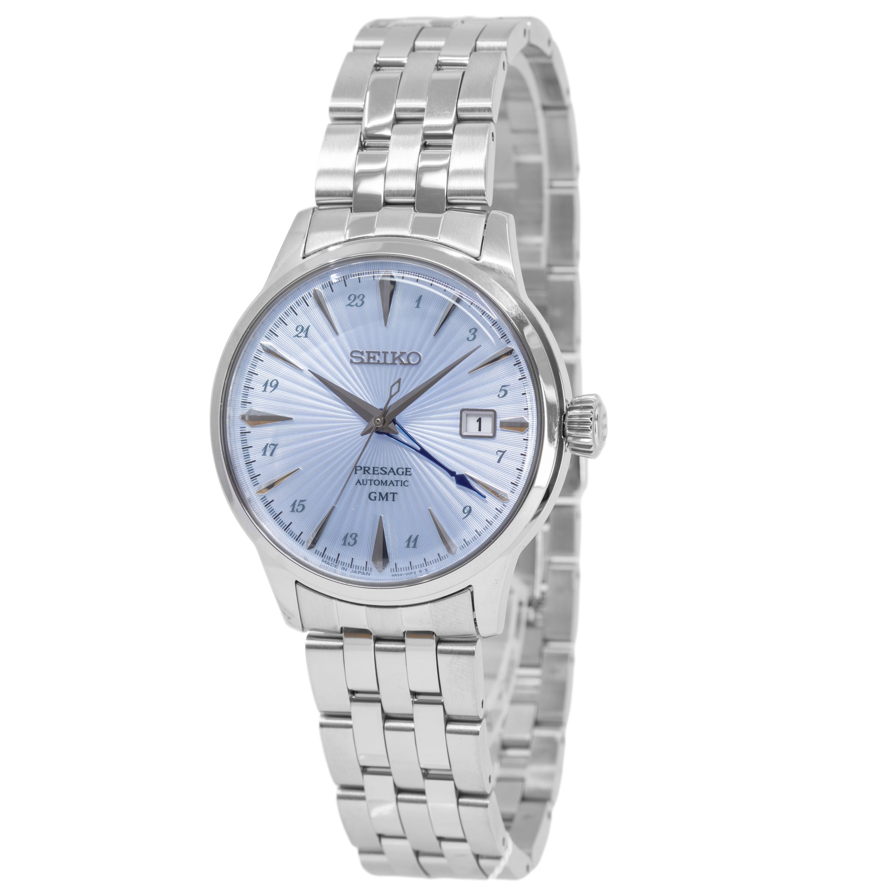 Seiko Men's SSK037J1 Presage Cocktail GMT Blue Auto