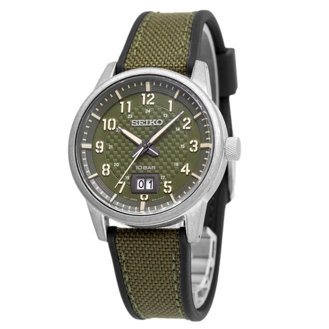 Seiko Men's SUR323P1 Sport Khaki Green Dial Watch