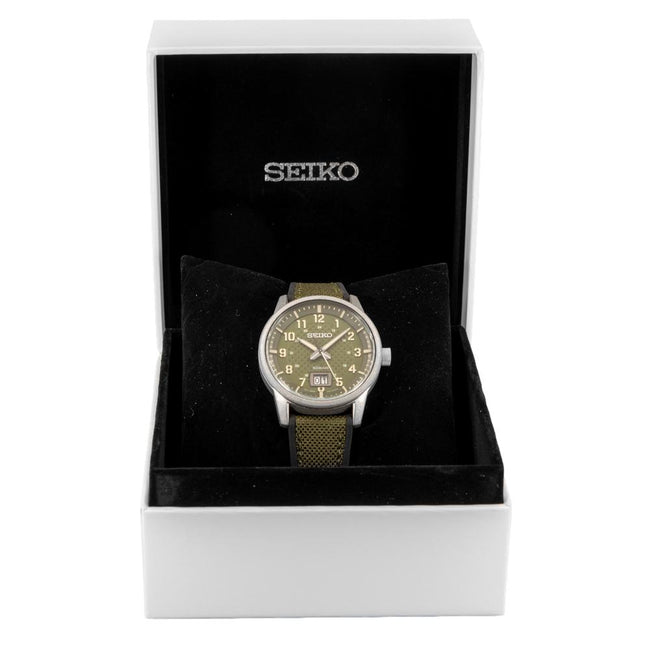 Seiko Men's SUR323P1 Sport Khaki Green Dial Watch