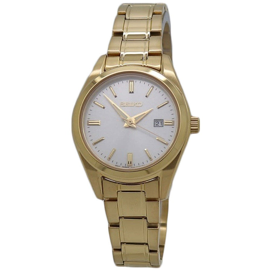 Seiko Ladies SUR632P1 Discover More White Dial Golden Watch