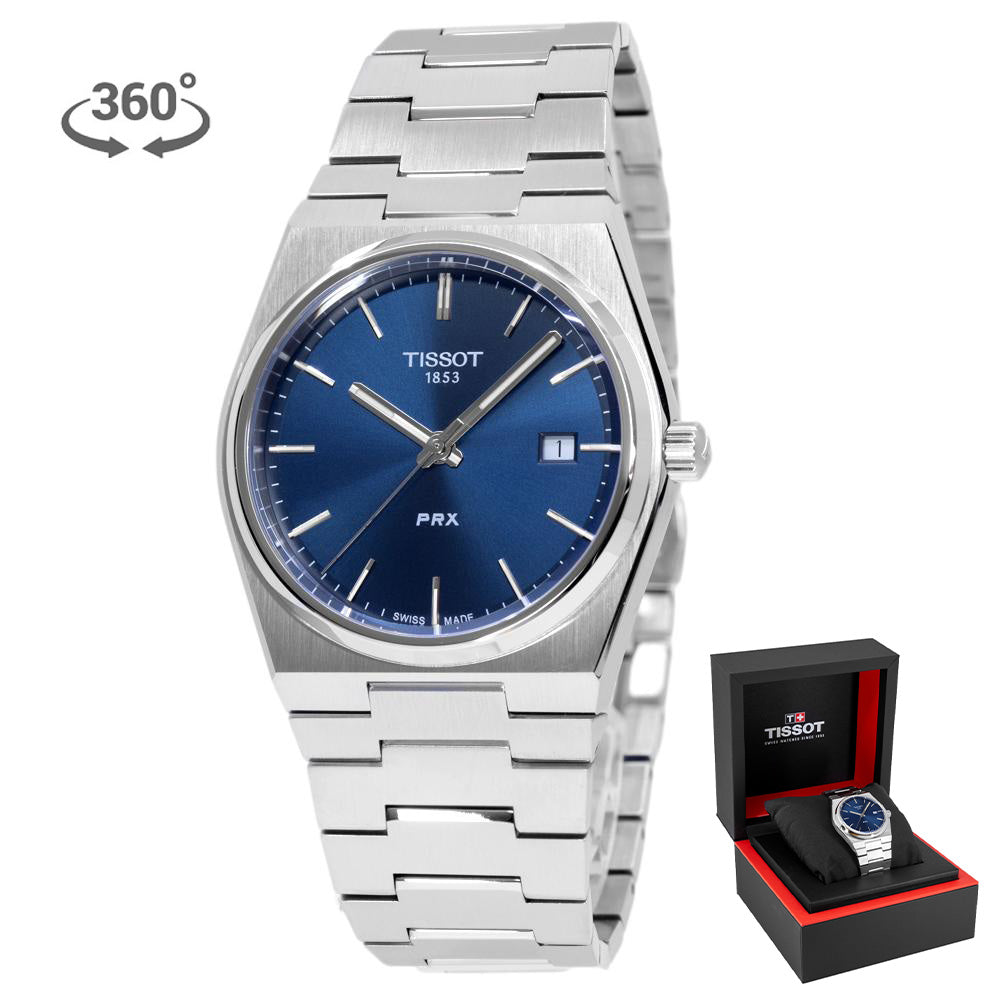 Tissot Men T137.410.11.041.00 PRX Blue Dial Watch