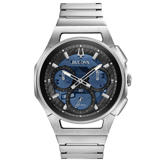 Bulova Men's 96A205 Chronograph Quartz Blue Dial Watch