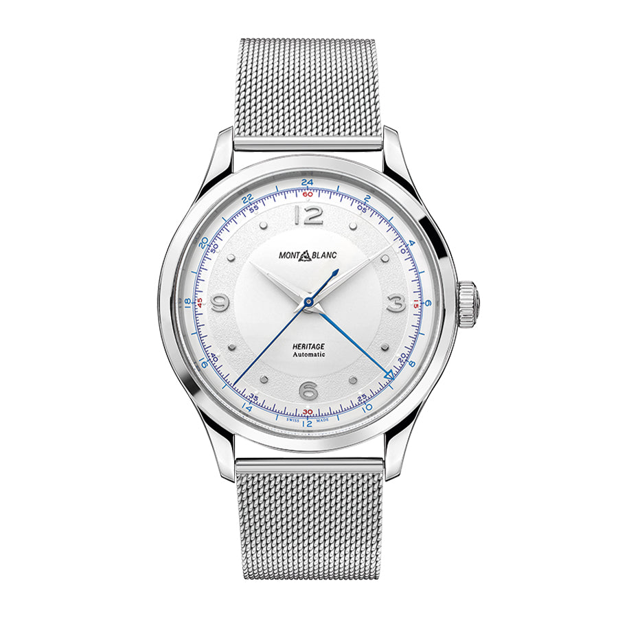 119949-Montblanc Men's 119949 Heritage GMT Silver Dial Watch