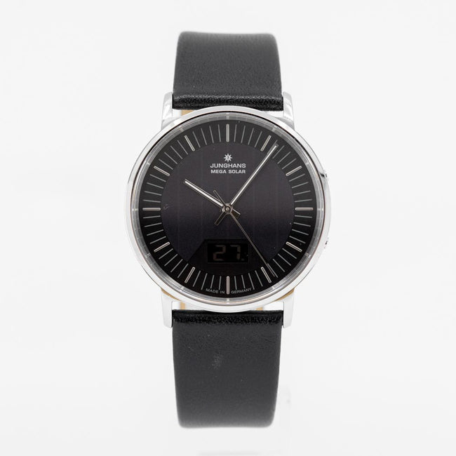 56/4220.00-Junghans 56/4220.00 Milano Mega Solar Black Dial Watch