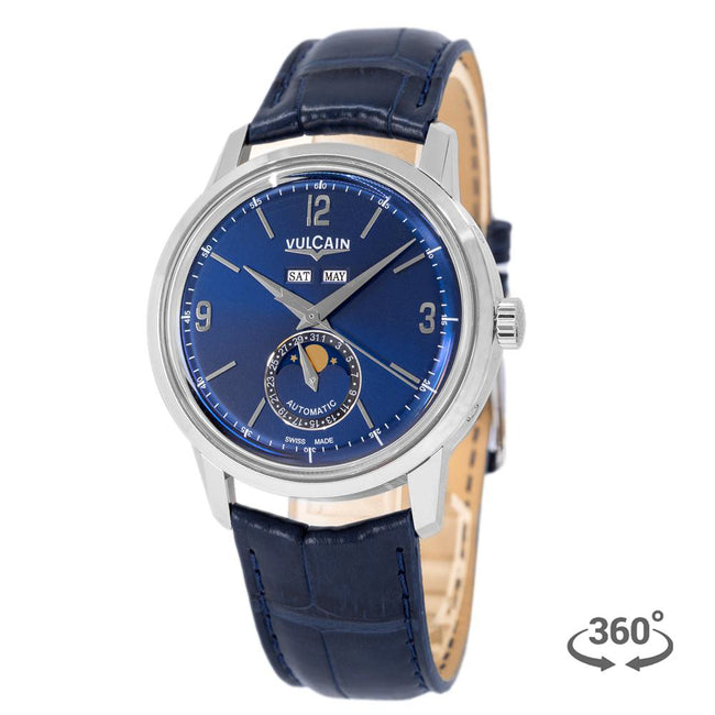 580158A35.BAL110-Vulcain Men's 580158A35.BAL110 Moonphase Blue Watch