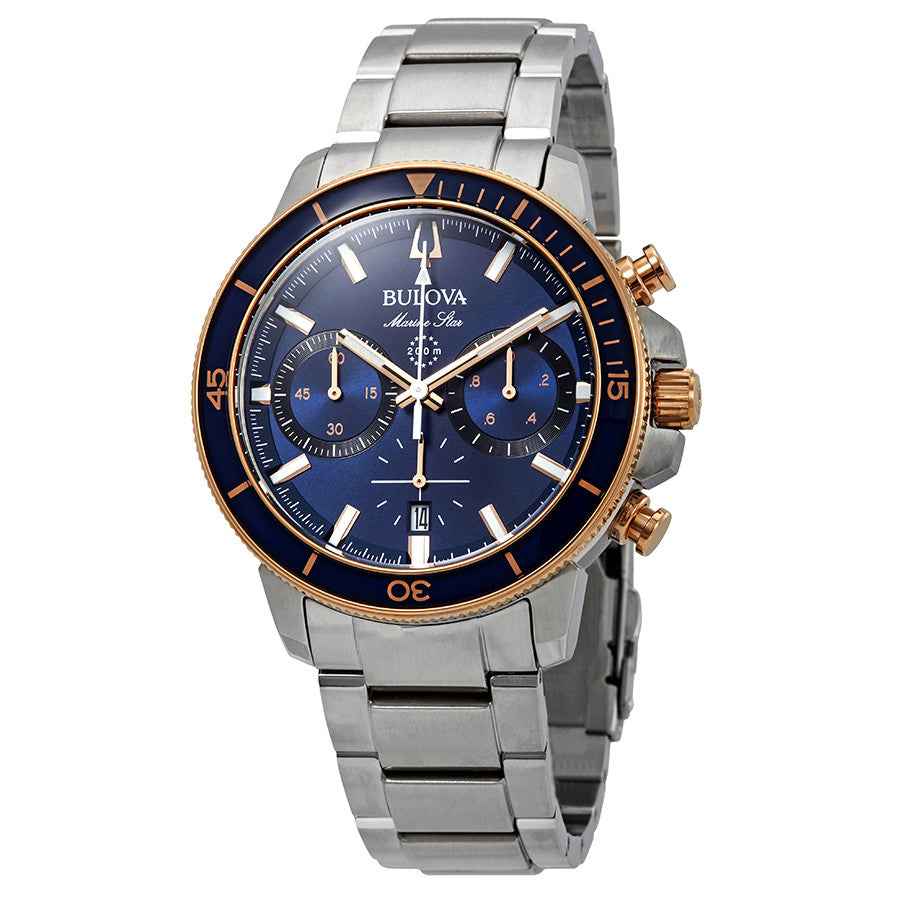 98B301-Bulova Men's 98B301 Marine Star Blue Dial Chronograph Watch