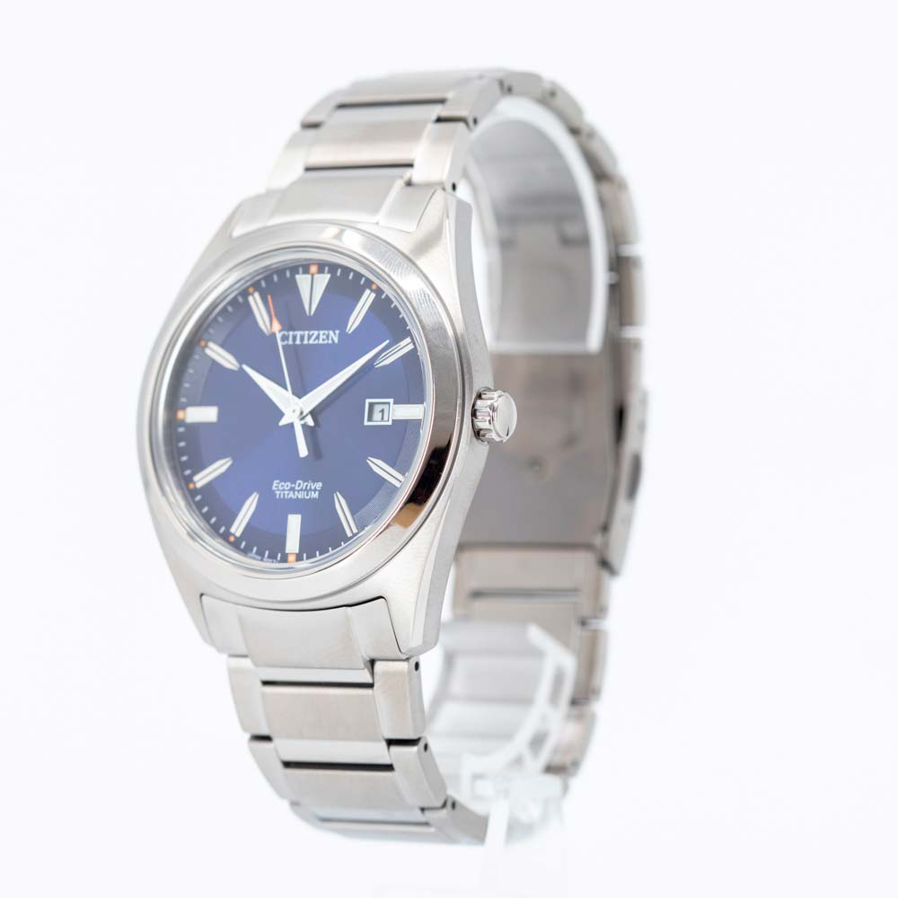 Citizen Men\'s Blue AW1640-83L Titanium Dial Super Watch