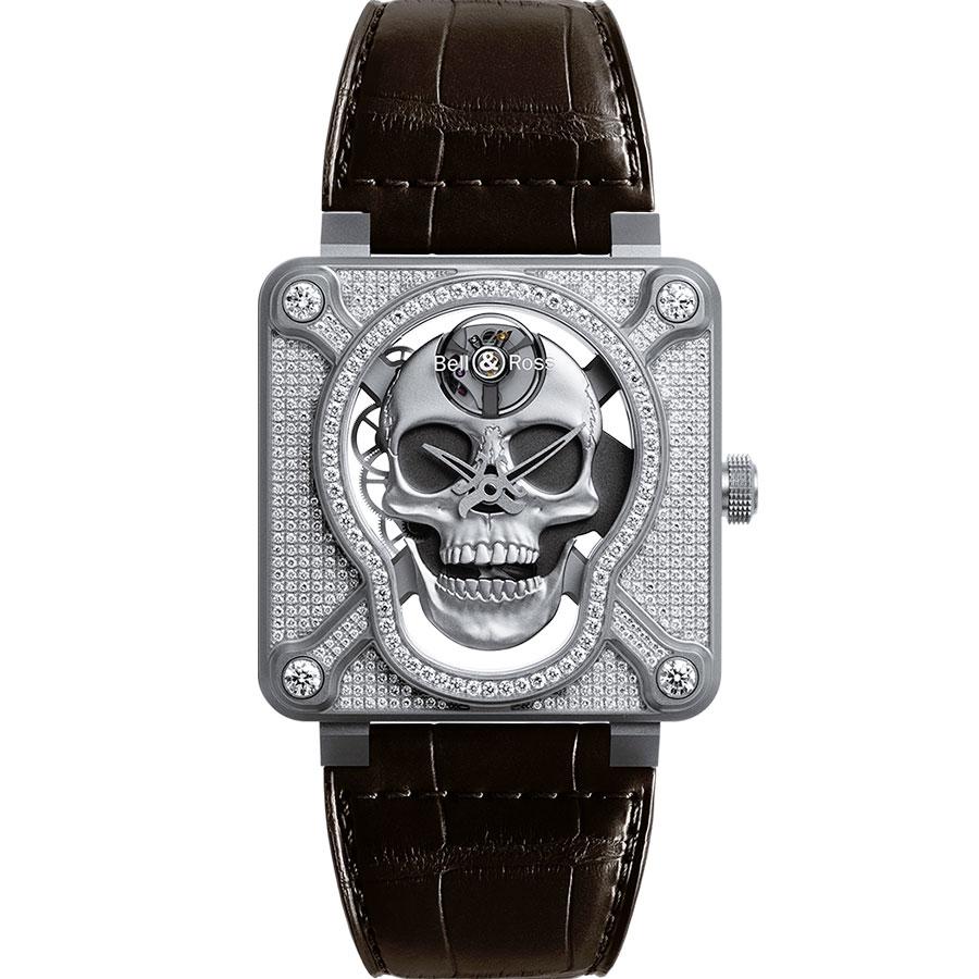 BR01-SKULL-SK-FLD-Bell & Ross BR01-SKULL-SK-FLD Laughing Skull Diamond Watch