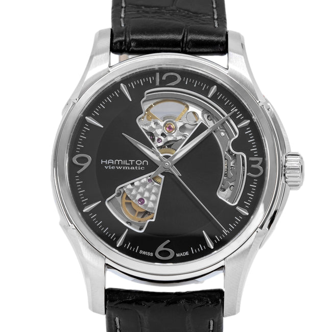 H32565735-Hamilton Men's H32565735 Jazzmaster Open Heart Watch