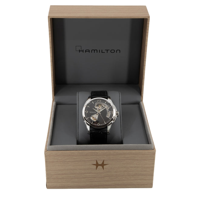 H32565735-Hamilton Men's H32565735 Jazzmaster Open Heart Watch