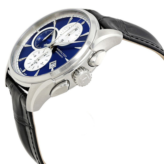 H32596741-Hamilton Men's H32596741 Jazzmaster Chrono Blue Dial Watch